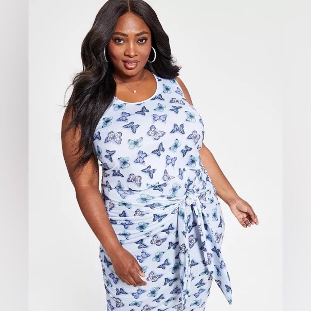 Butterfly crop tank and matching skirt